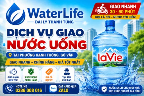 Dịch Vụ Giao Nước Uống Tại Phường Hạnh Thông, Gò Vấp | Giao Nhanh, Chính Hãng, Giá Tốt Nhất