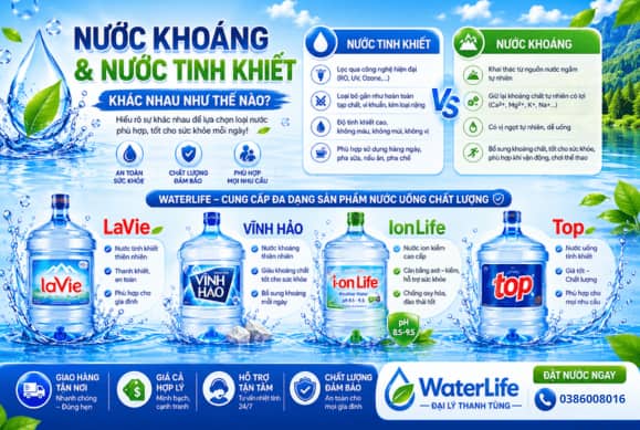 Nước Khoáng Và Nước Tinh Khiết Khác Nhau Như Thế Nào?